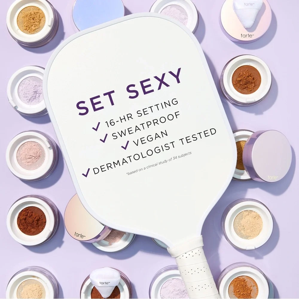 Tarte Creaseless Setting Powder with Puff - Yellow New